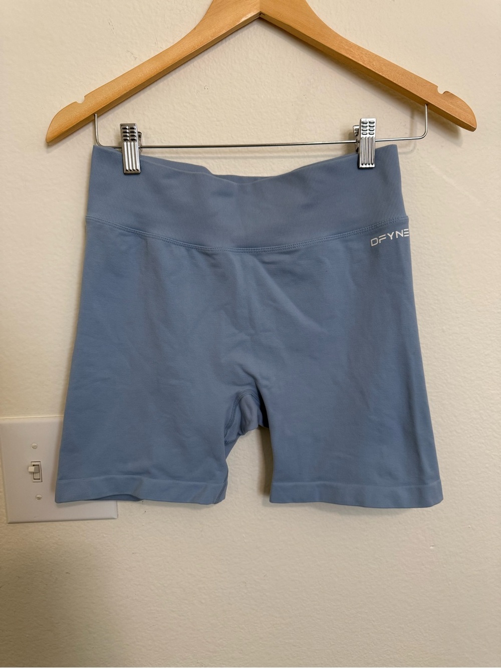 DFYNE High-Rise Women’s Bike Shorts in Dusty Blue